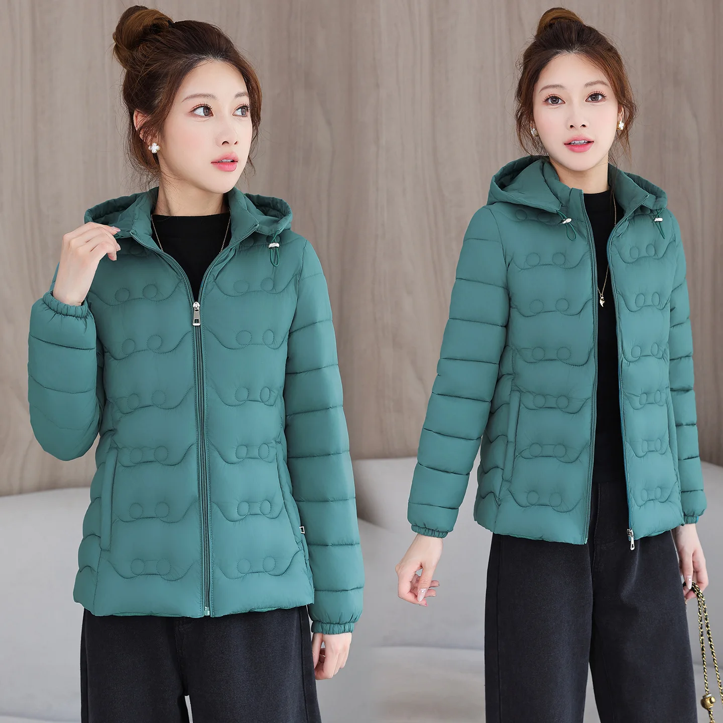 2025 Winter New Down Cotton Jacket Lightweight and Warm Korean Edition Thickened Fashion Cold Protection