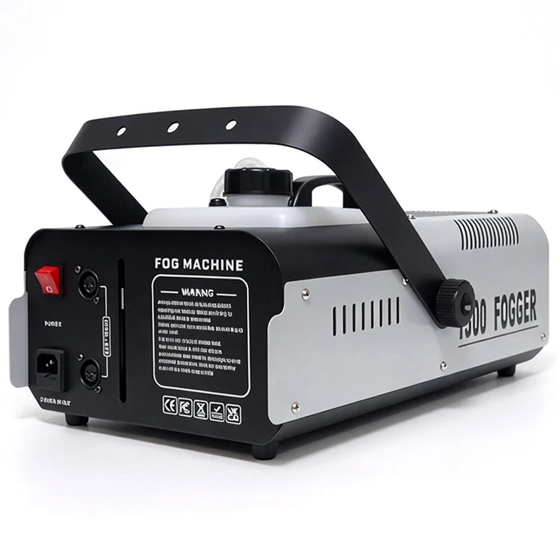 Professional Smoke Machine 1500W 9LED Lights Fogger Wired Wireless Remote Control 5 Min Fast Preheat for Wedding Bar Stage Party
