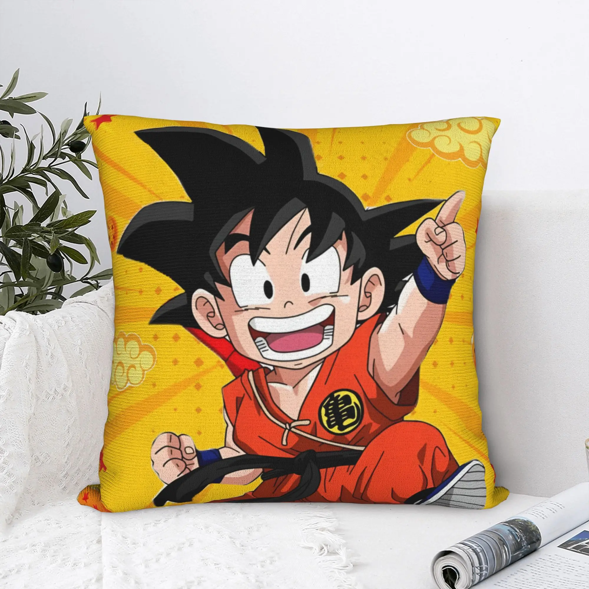 Luxury D-Dragon B-Ball Z Gokus Cushion Cover 40x40cm Soft Manga Throw Pillow Case for Sofa Square Pillowcase Bedroom Decoration
