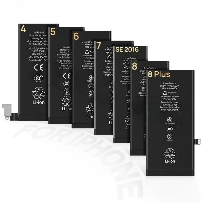 Battery for IPhone SE/5/5S/5C/6/6Plus/6S/6SPlus/7/7Plus/8/8Plus Mobile Phone Batteries High Capacity Battery Replacement Bateria