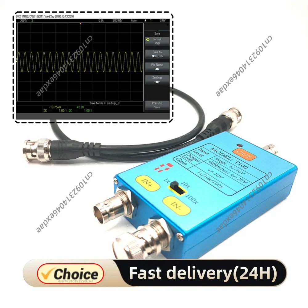 Differential Probe Battery Powered 10M Bandwidth Signal Amplifier Low Noise for Maintenance Personnel for Electronic Engineers