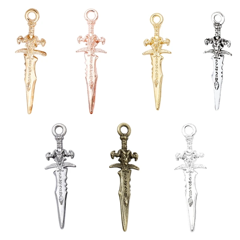 30PCS Necklace Pendants Mini Swords Charm Jewelry Findings Suitable for Necklace