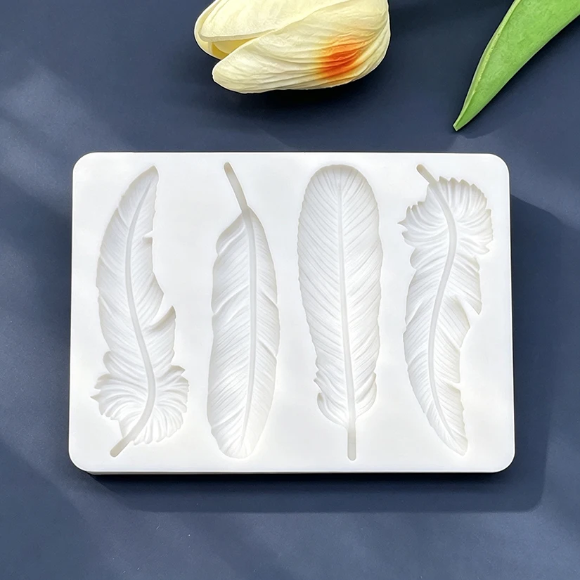 Feather Silicone Mold Sugarcraft Chocolate Cupcake Baking Mold Fondant Cake Decorating Tools