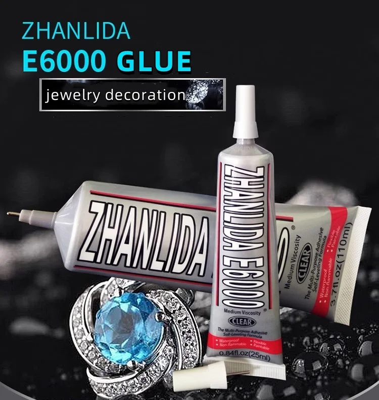 100pcs/box E6000 Super Glue 15ML Transparent DIY Jewelry Decration Glue Multi-purpose Adhesive