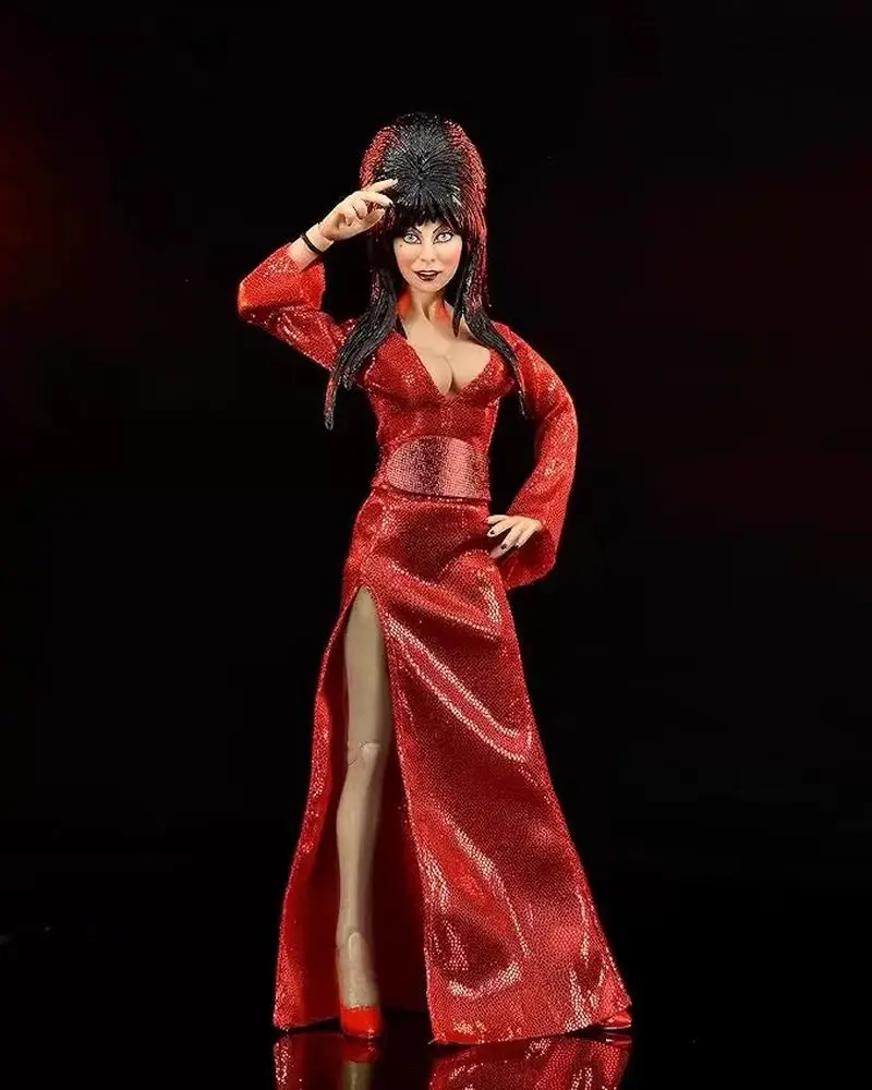 NECA 56080 Elvira الشكل عشيقة الظلام عمل التماثيل مانغا تمثال اللعب أنيمي الطرفية دمية الأصلي هدية للأطفال