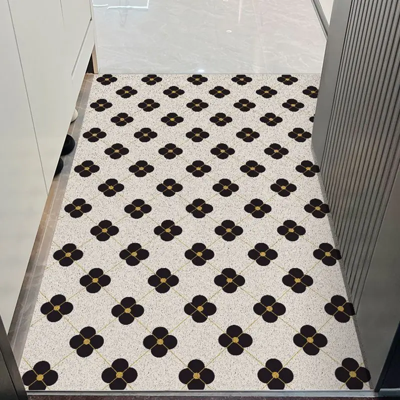 

The entrance door mat can be cleaned with PVC household door mat. The entrance foot mat is a dirt resistant cartoon carpet