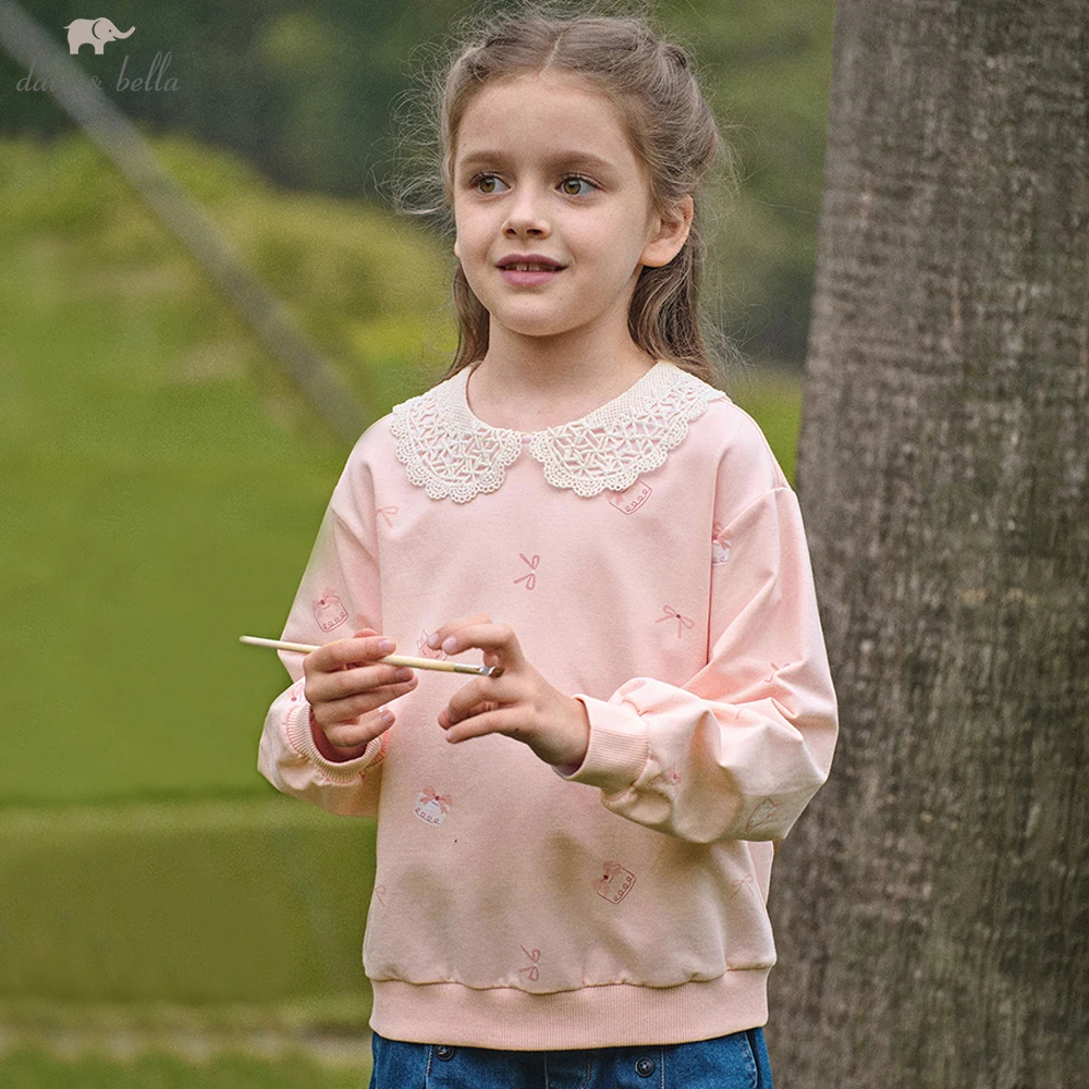 

Dave Bella Girls Long Sleeve Pullover Sweatshirt Children Cute Hoodie Coat Autumn Spring Children Tops Clothing DK3252618