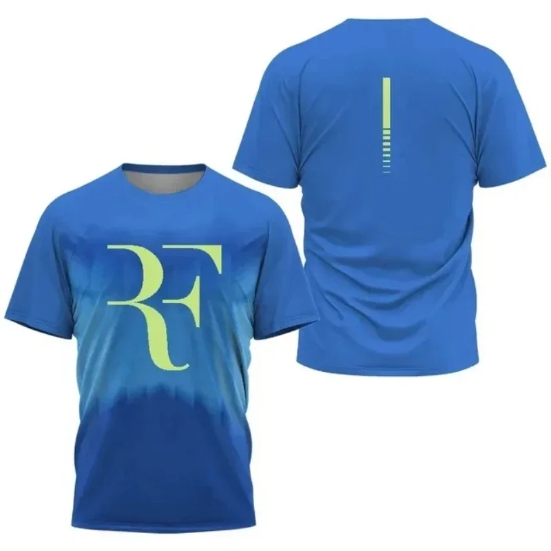 Sommer Neuer Schnelltrocknender Tennis-Trainingsanzug für Herren und Damen Roger Federer Ruhestand Gedenk-Freizeit-Sport-T-Shirt – Detail 9