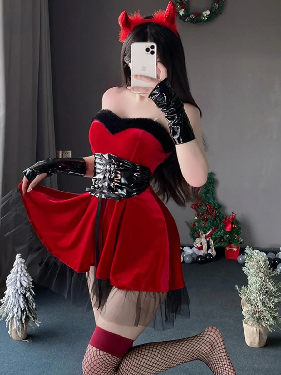 

Сексуальный костюм дьявола на Хэллоуин для ночного клуба, сцена Dr Broaasters orm, Новое поступление, Cisas Faion, женское платье S5