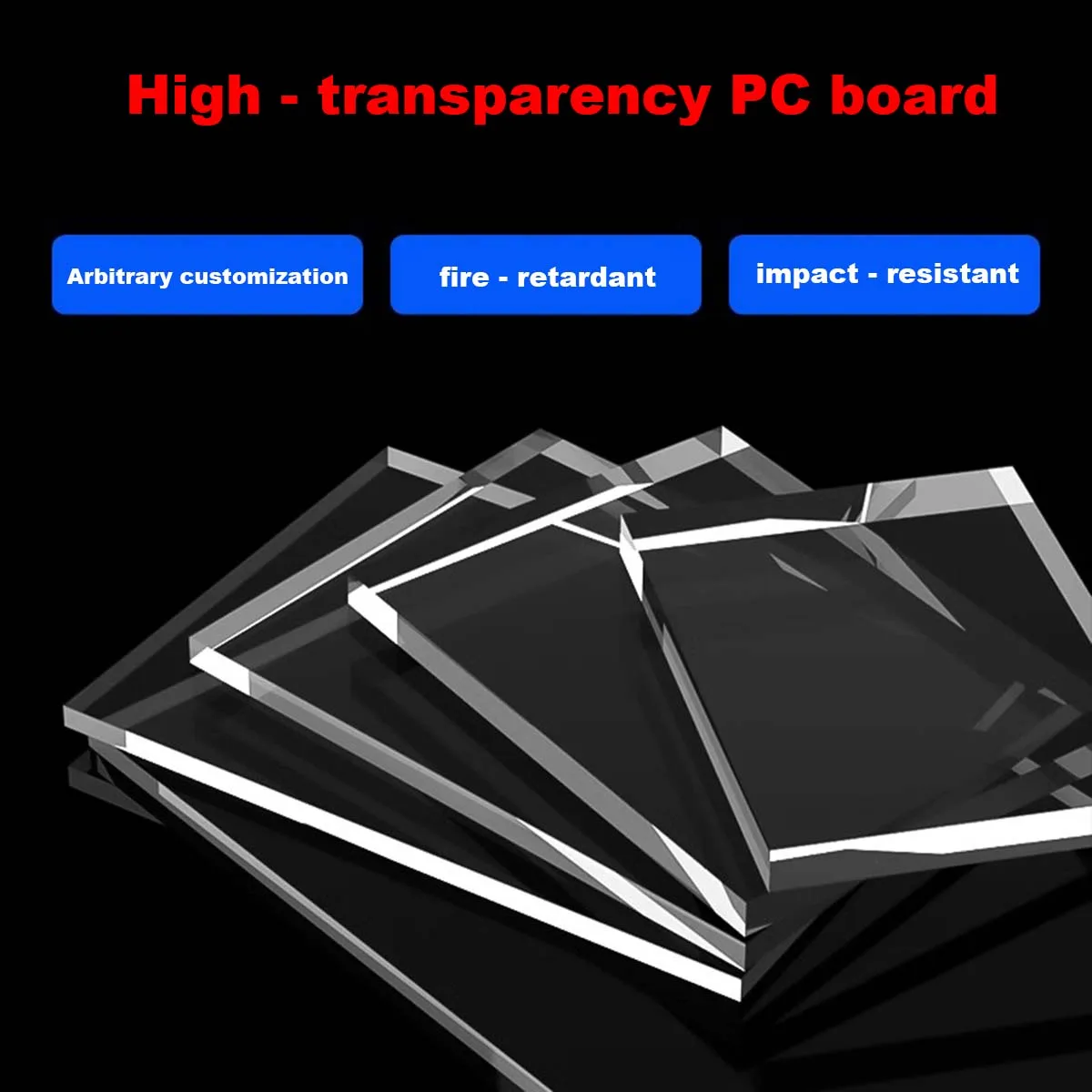 Transparent PC Endurance Board, High-Temperature Polycarbonate 3 4 5 6 8 10mm Solid Hard Board, Plastic