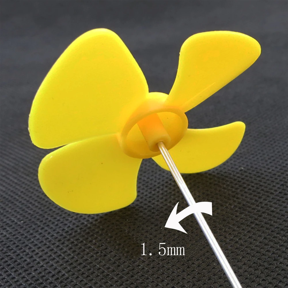 10PCS 60MM 4-blade Propeller Fan Blade Fit 2MM Shaft Motor for Model Making Wind Car Small Fan Underwater Robot DIY Helicopter