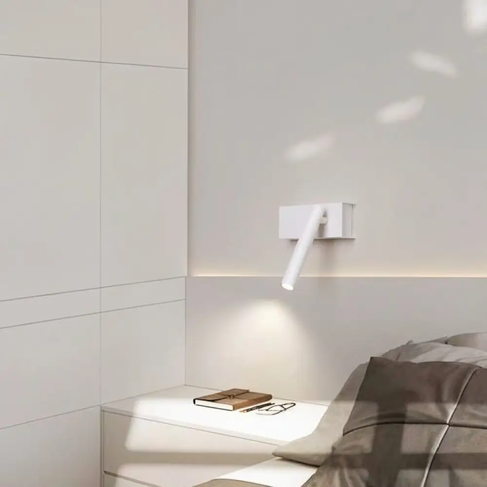 Flexible LED Bedside Lamp Rotatable Wall Sconce Modern Minimalist Reading Light For Home Bedroom Interior Fixture
