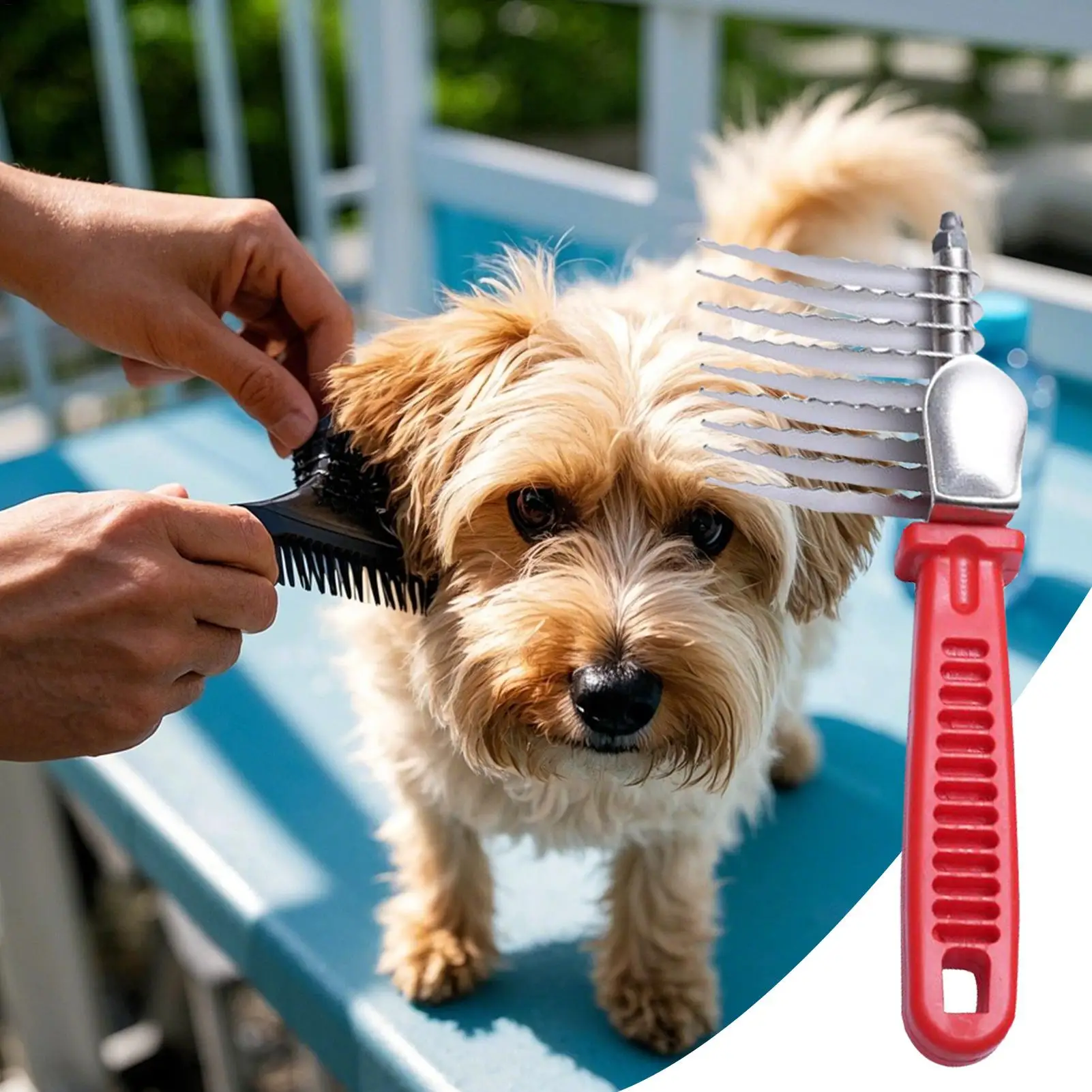 Dog Dematting Comb Grooming Comb Brush Pet Hair Removal Smooth Mat Brush Supplies Cats Dematting Tools For Indoor Outdoor