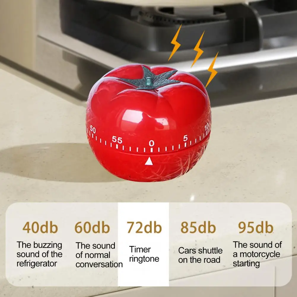 Mechanical Kitchen Timer Tomato Shaped Kitchen Timer Tomato Shape Kitchen Timer Adjustable Countdown Clock for Cooking 1 to 60