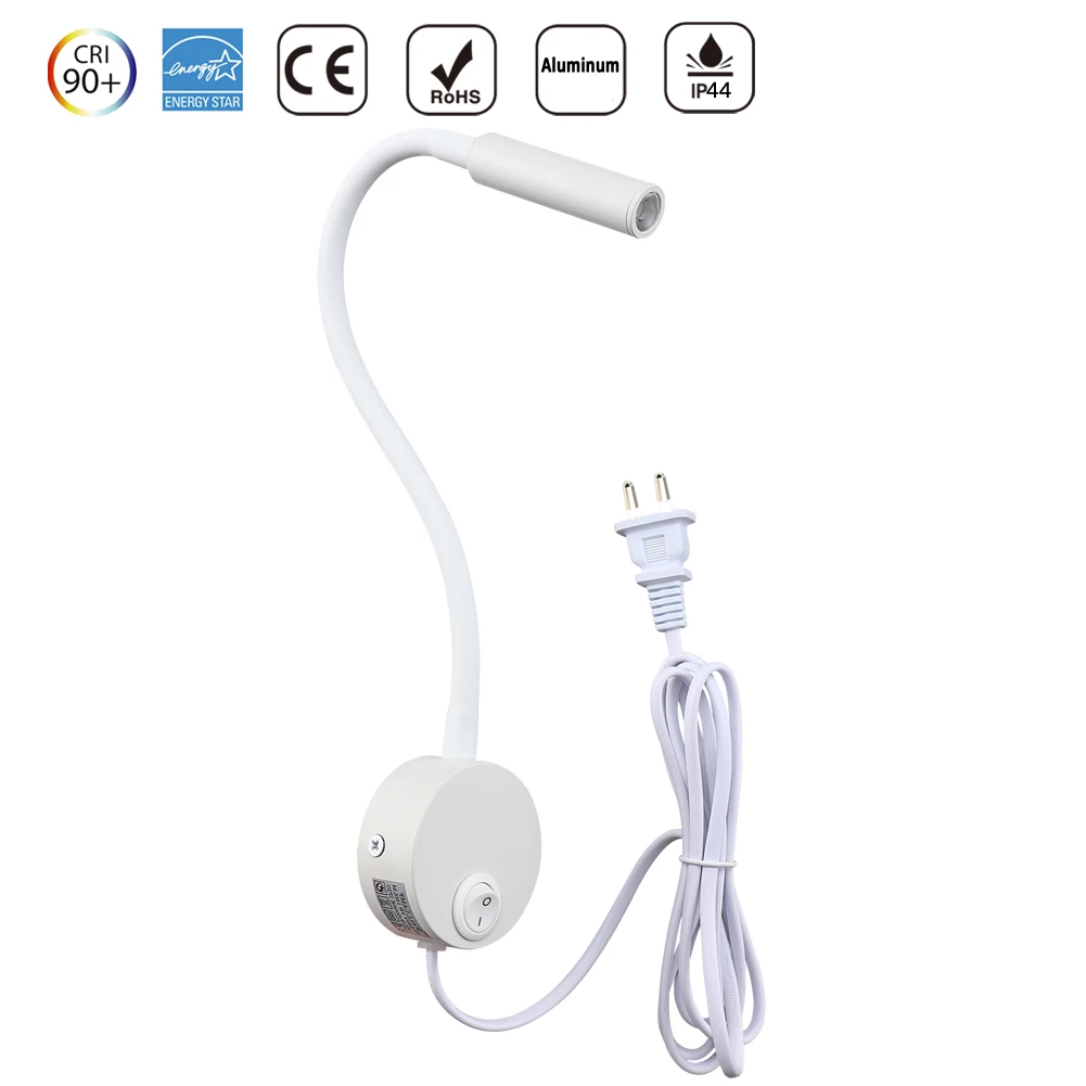 

CE Nordic Simplicity Wall Lamp Indoor Mural Pictures Spotlight Bedroom Reading Lighting Hotel Room Decorations EU US Plug Lights