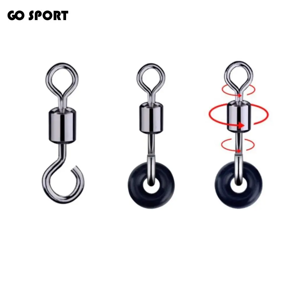 Tool 8 Shape Hanging Sequins Fishing Tackle Rolling Swivel Opening Fishing Swivel Opening Rotating Ring Fishing Connector