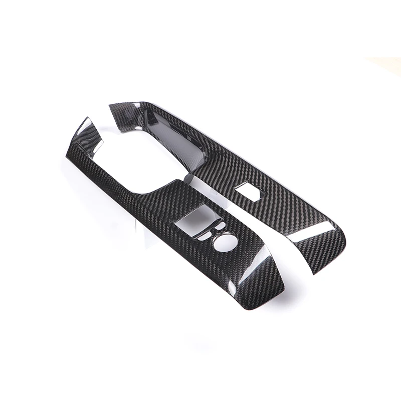 For Toyota GR Supra A90 2019-2022 Car Modeling Real Carbon Fiber Window Glass Lifting Decorative Frame Sticker Car ​Accessories