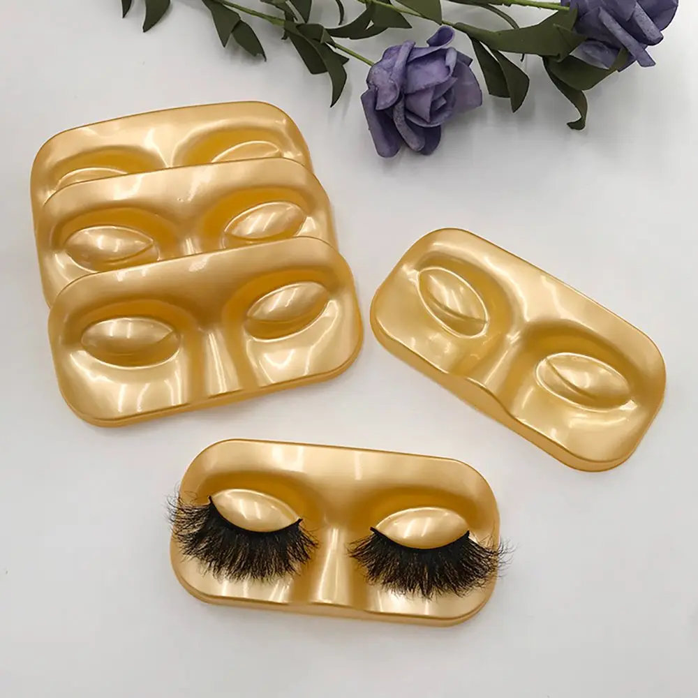 for Women Girls Face Shape Reusable Packaging Box Eyelash Trays Lashes Storage False Eyelashes Case