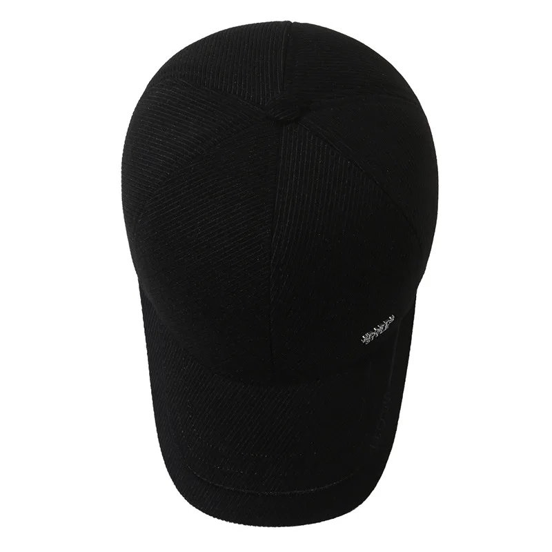 Neue Männer warme dicke Herbst Winter Baseball mützen männliche Sport visiere Ohren klappen Papa Snapback Cap Hut für Männer