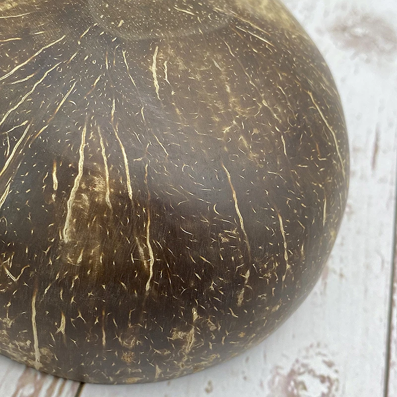 Naturalna miska kokosowa zestaw kreatywna łupina kokosa sałatka owocowa makaron miska do ryżu drewniana misa zastawa stołowa restauracja kuchnia