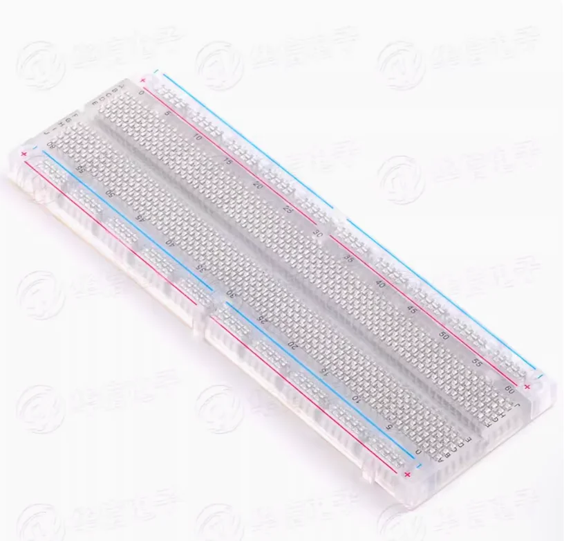 High Quality Bread Board MB-102 830 Hole Transparent Bread Board Transparent Color Plate Mb102 Experimental Board 0.1KG