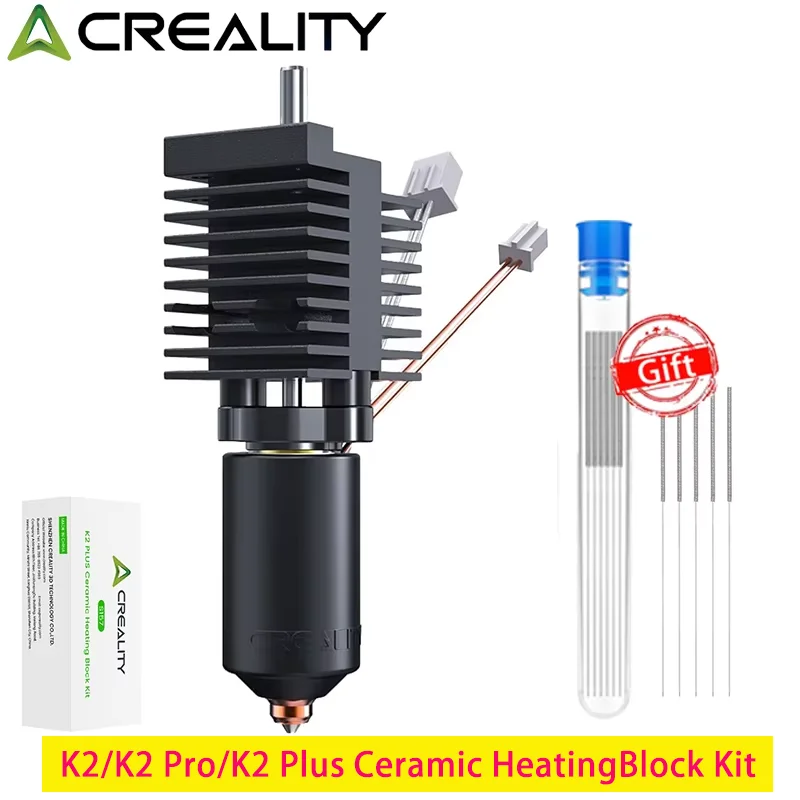 Creality K2 Plus Ceramic Hotend Kit,K2/K2 Pro Quick-swap Nozzle All-Metal Quick-Change Nozzle &300°C Heating Block Official Part