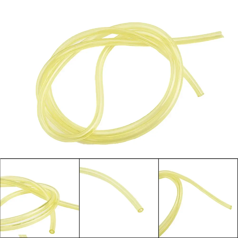 Petrol Fuel Tube Oil Line Soft Pipeline Hose Yellow 1m X 3mm Gas Pipe Lawn Mower Garden Tool Parts Lawn Mower Parts Accessories