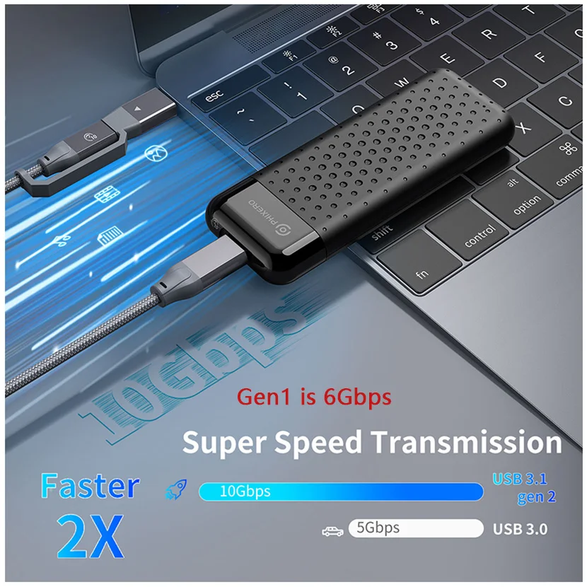 حافظة PHIXERO M2 NVME الضميمة SATA SSD الخارجية الإسكان القرص الصلب 2230 2242 2260 2280 صندوق تخزين القرص لأجهزة الكمبيوتر المحمول الدفتري