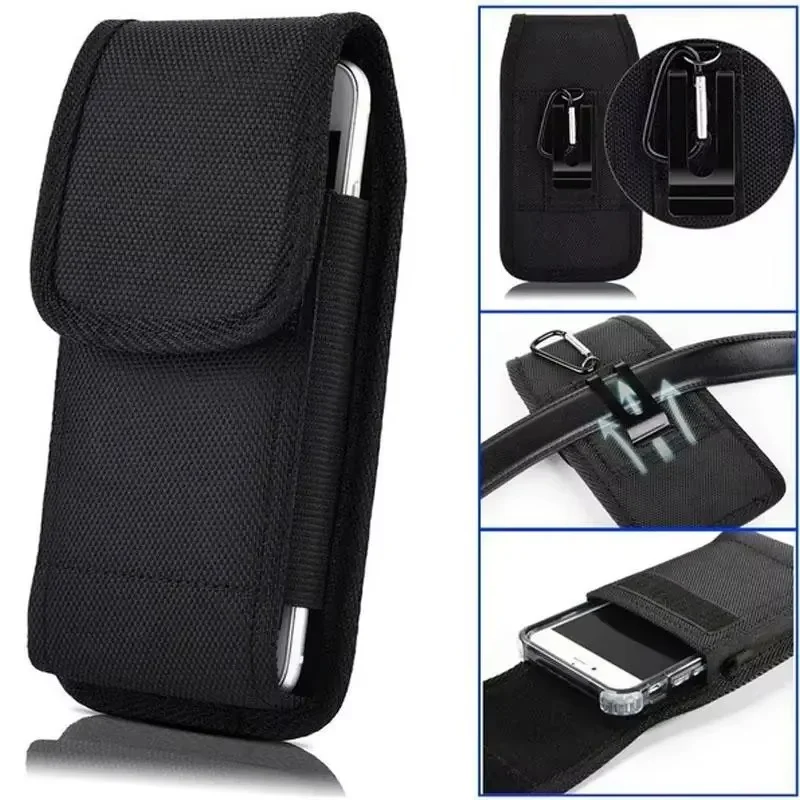 1/2/3pcs Tactical Cell Phone Pouch with Free D Shaped Buckle Protable Wallet Card Waist Pack Outdoor Sports Nylon Carrying Case