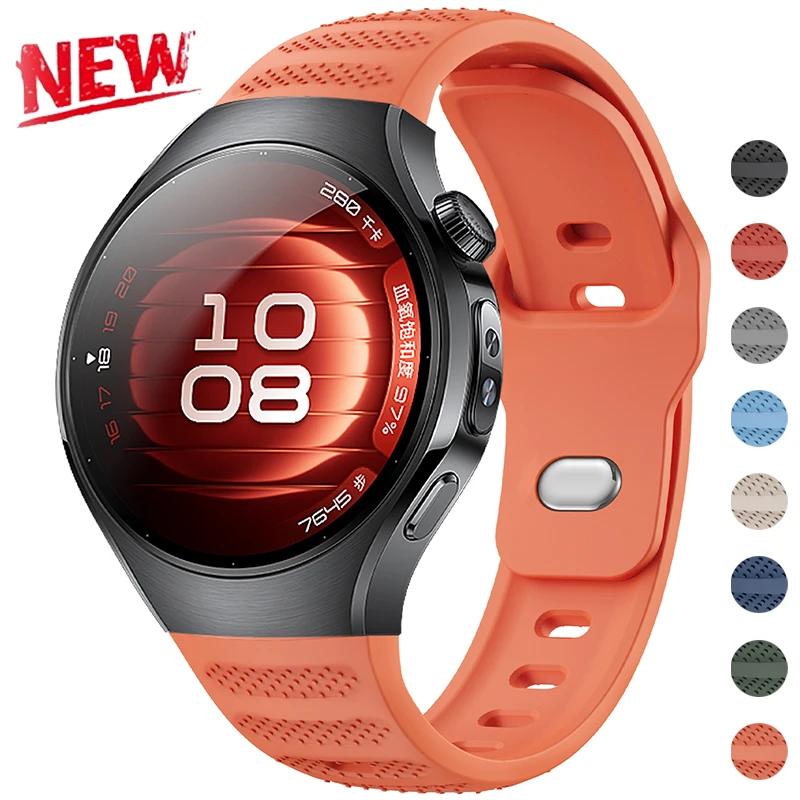 Huawei Watch 5 46MM用ソフトシリコン製腕時計ストラップ、隙間なし、スポーツバンド、Huawei Watch 5 42MM用リストバンド、時計バンド