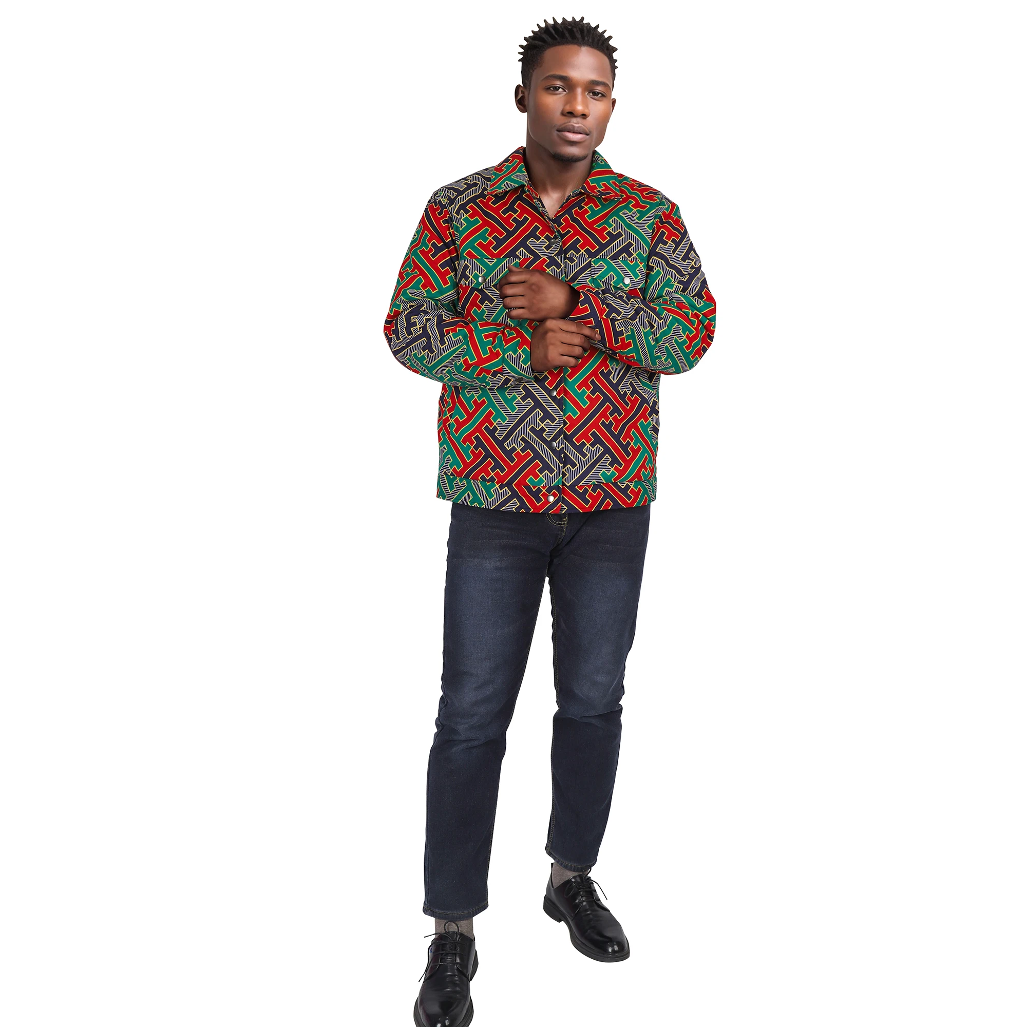 Riche afrykańskie ubrania dla mężczyzn wyściełane bawełniane ubrania z długim rękawem płaszcz Dashiki mężczyźni zagęszczona ciepła odzież WYN2229