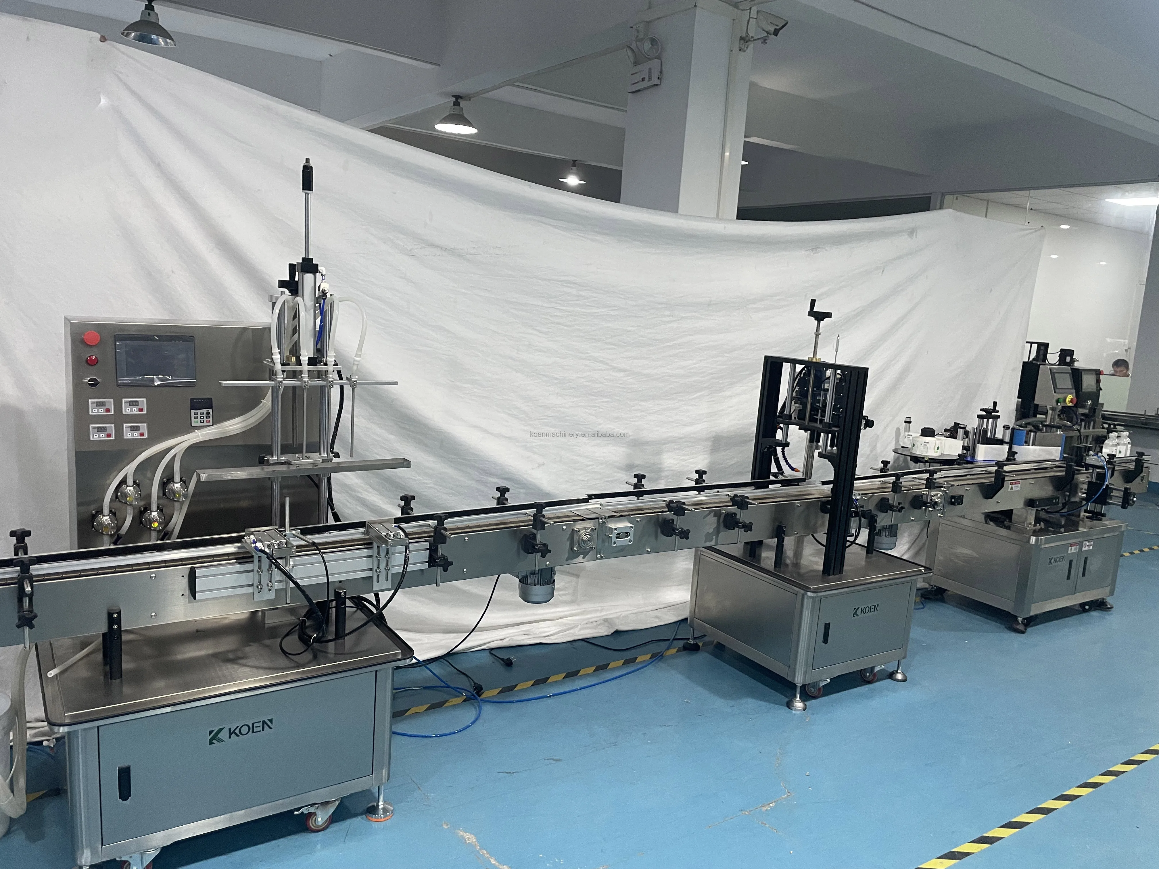 Automatic Round Plastic Water Bottle Jar Capping and Labeling Machine for Wine Labels