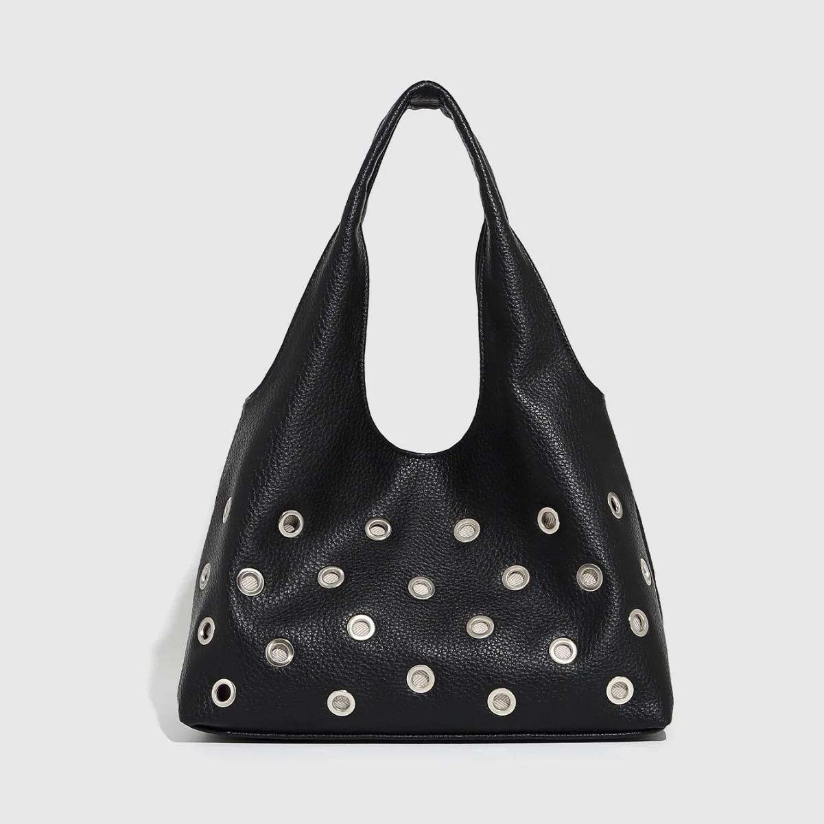 

Fashion Shoulder Bag Rivets Punk Tote Handbags Women Studs Bag PU Leather Purse