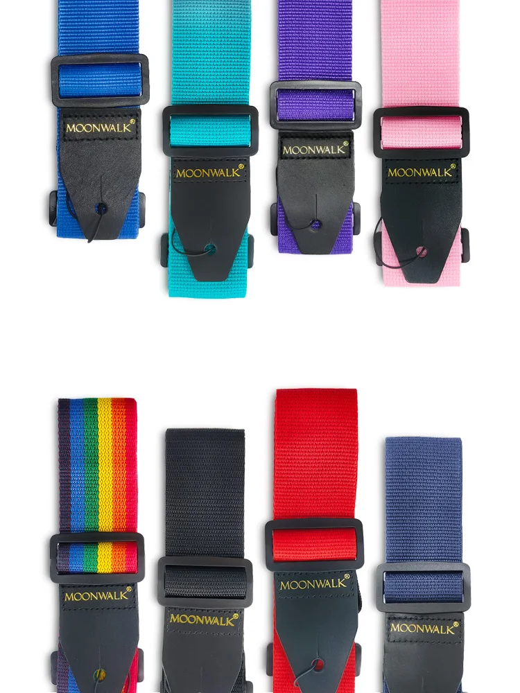 MOONWALK Guitar Strap Solid Color Woven Adjustable Length 920 - 1380mm For Acoustic Guitar, Electric Guitar, Bass Guitar