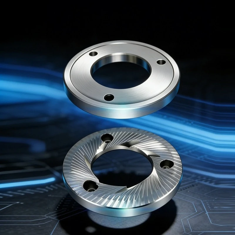 Titanium-plated hardened flat blade grinding disc, food-grade 98mm stainless steel precision bean grinder, grinding cutter disc