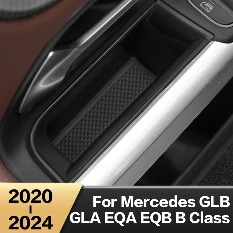 2 قطعة لمرسيدس بنز EQA EQB GLB GLA B الفئة W247 X247 H247 2020 - 2024 صندوق تخزين باب السيارة مقبض حقيبة الملحقات الداخلية #1