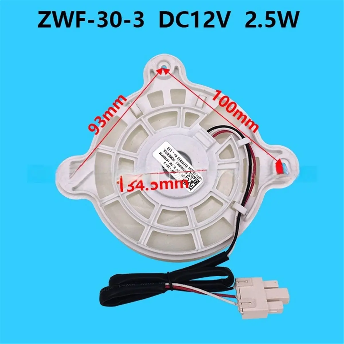 SHIP WITHIN 24 HOURS Refrigerator Evaporator Fan Motor for Fridge ZWF-30-3 -430WP9C Cooling Fan Motor Replacement Part DC 12V