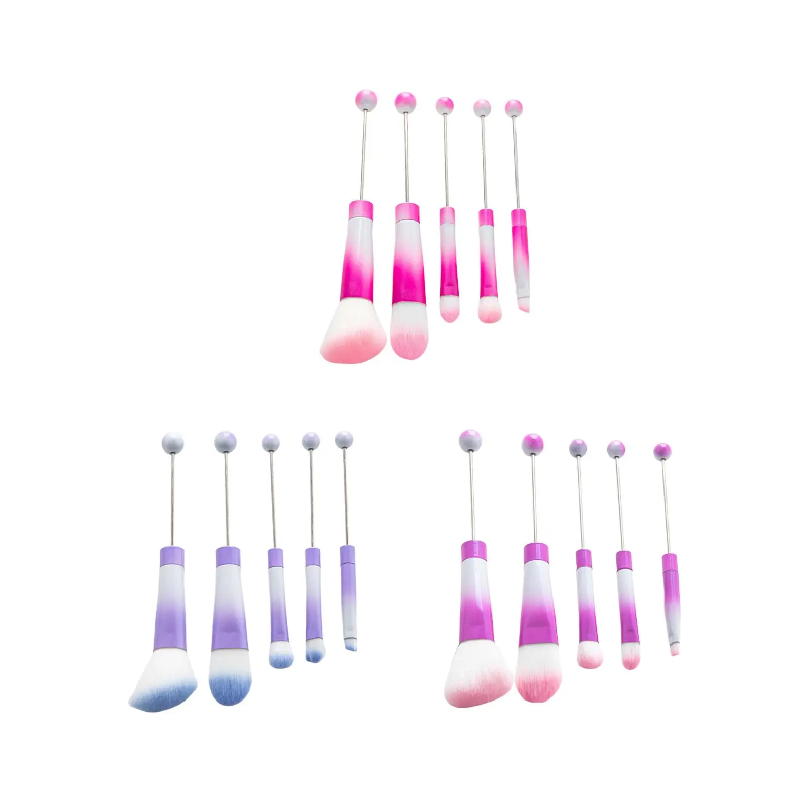 Premium Makeup Brushes Set, DIY Blending Brush, Adultos e Senhoras, 5Pcs