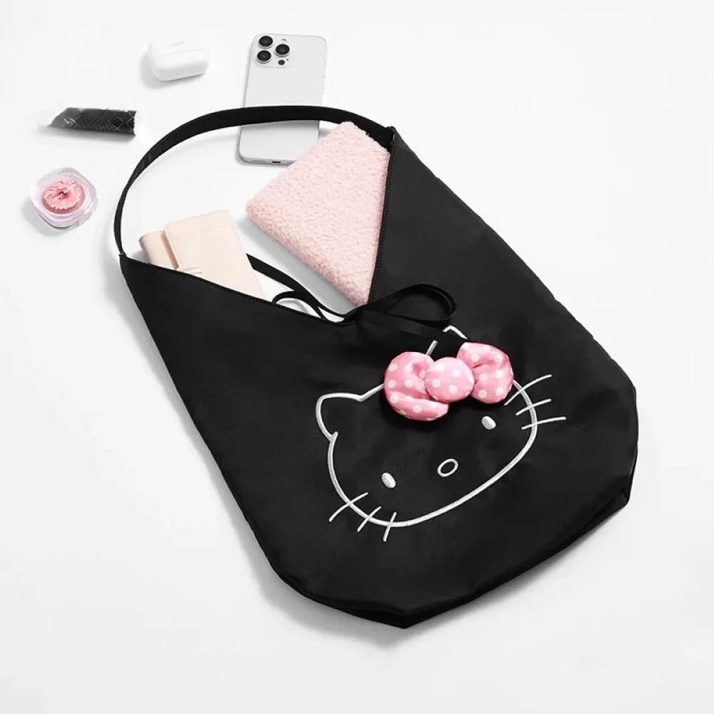 

Sanrio series Hello Kitty casual shoulder bag, cute hand-held large-capacity storage tote bag, high-value accessories