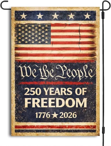 We the People Garden Flag - 1776-2026 Yard Sign - 250 Years of Freedom Banner - RRI