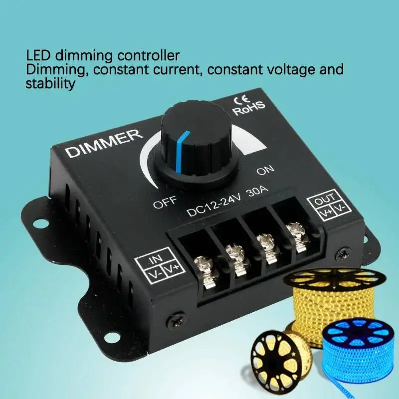 LED Soft And Hard Light Strip Light Box Light Strip Module 12-24V Electric Dimmer Brightness Adjustment Knob Switch Controller