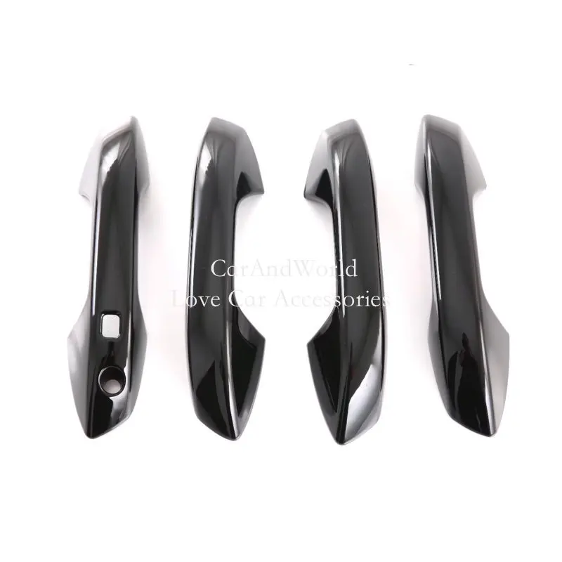 RHD Body Side Door Handle Bowl Frame Protector Cover Trims Sticker Car Chrome Moulding Accessories For BYD Atto 3 2020-2022 2023