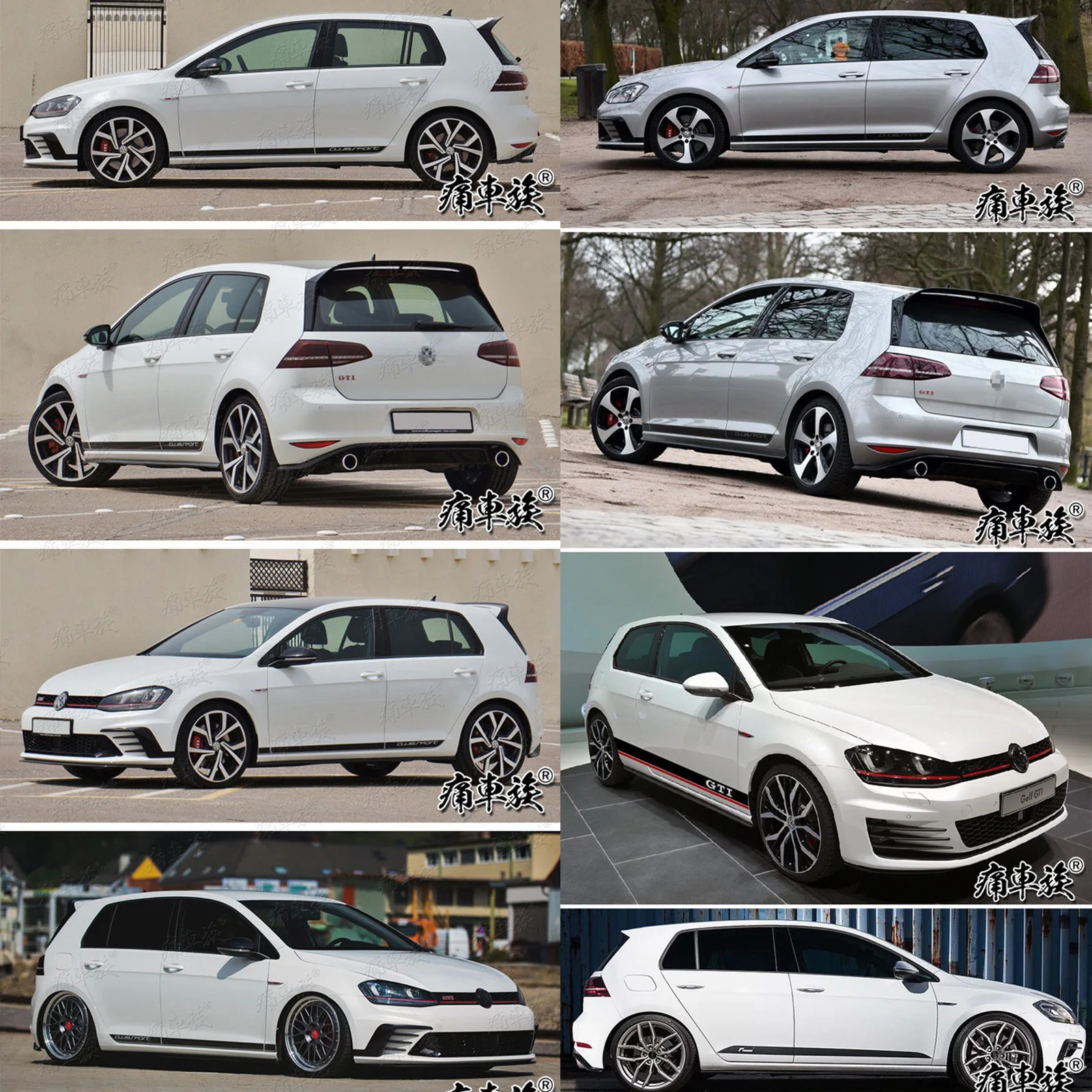 2PCS Car Door Stripe Stickers Vinyl Racing Style Decal For Volkswagen VW Golf 8 7 5 4 6 GTI MK8 MK7 MK5 MK6 MK4 Auto Accessories