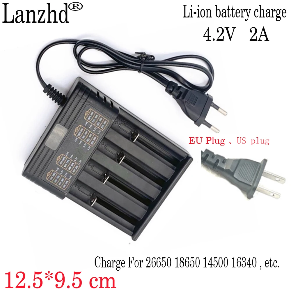 

1-12pcs 4.2V 2A Fast Charger Li-ion Battery Independent Charging Portable Electronic 18650 18500 16340 14500 26650 Charger