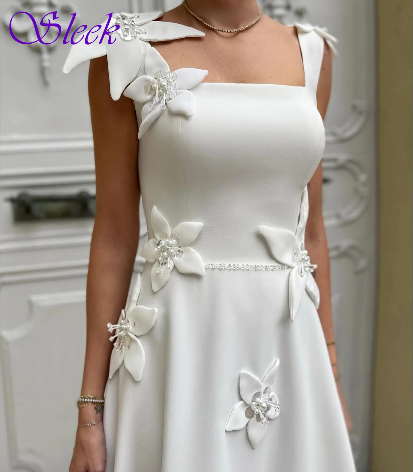 

Customized A-Line Spaghetti Straps Elegant Evening Dress Delicate Bespoke Occasion Gowns Fashion Classic Celebrity Gowns