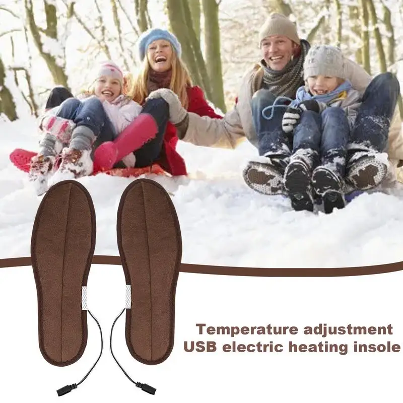 Electric Heating Insoles USB Electric Heated Foot Warmers USB Electric Heating Thermal Insoles For Skiing Hunting Outdoor