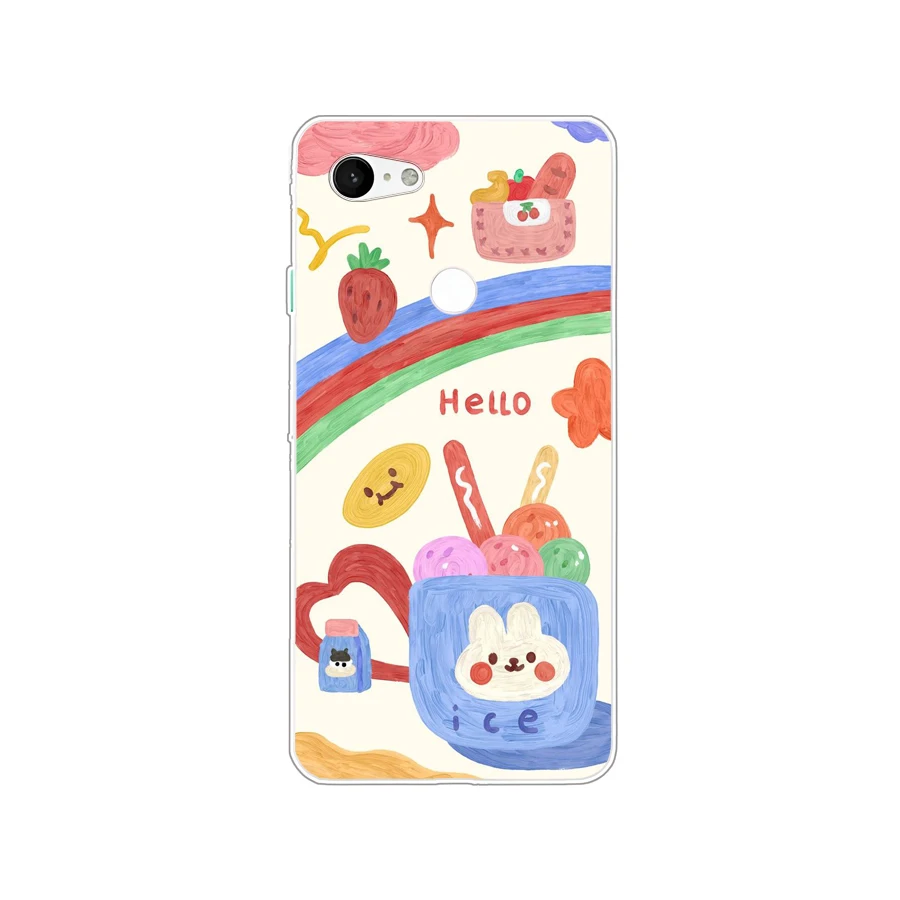 S2 colorful song Soft Silicone Tpu Cover phone Case for Google Pixel 2 XL/3/3 XL