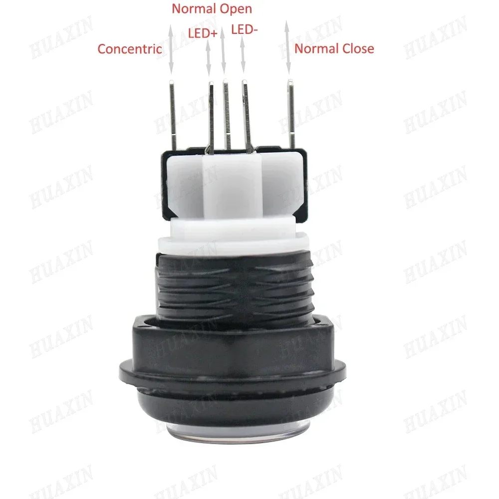 20 มม.LED Illuminated PUSH ปุ่ม Micro Switch,เกมเครื่องอาเขต,คอนโซลวิดีโอ,ปลั๊กยุโรป,สไตล์ EU,12V