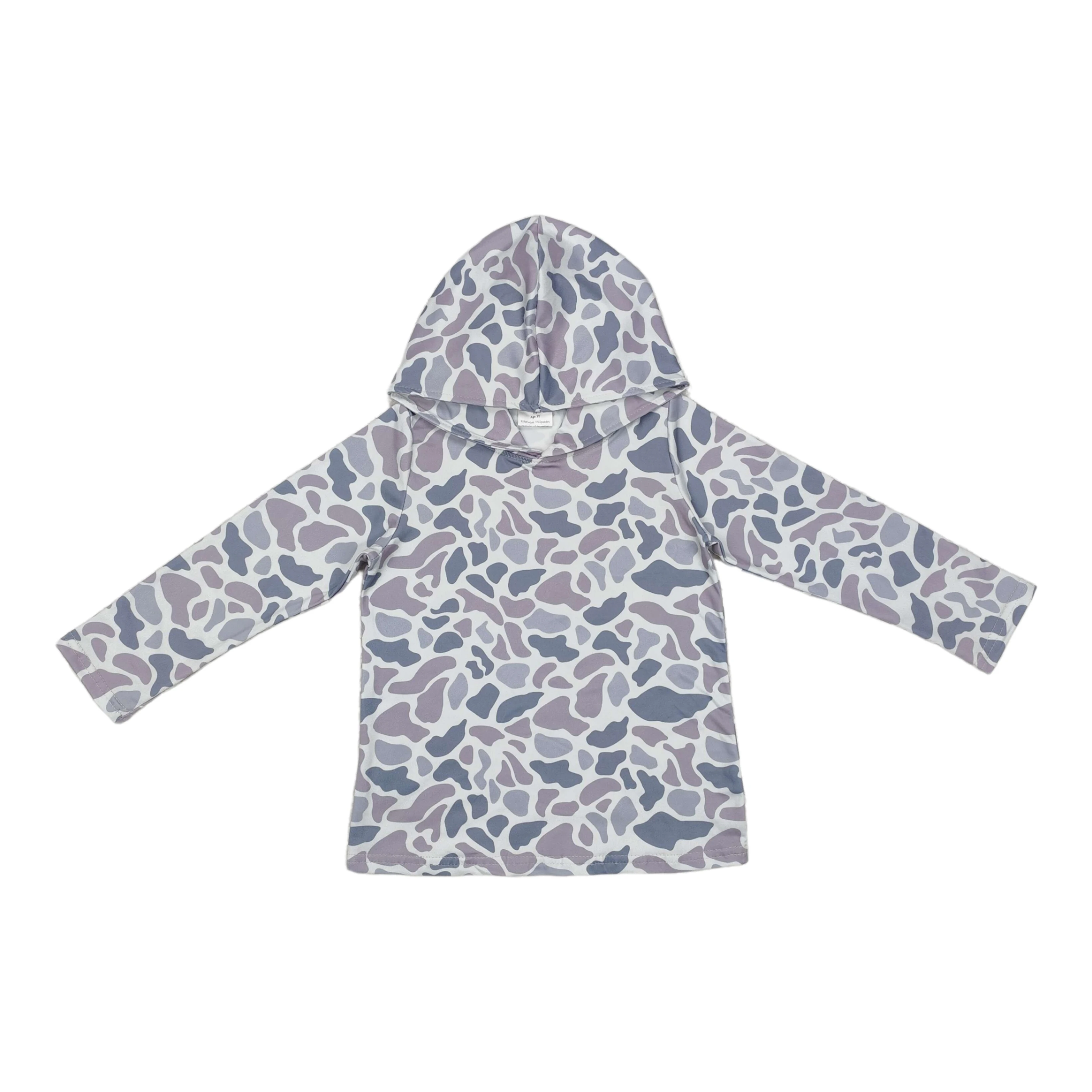 

Wholesale Baby Boy Children Hooded Grey Camo Clothes Kids Sweatshirt Toddler Long Sleeves Hoodie Pocket Sportswear Shirt
