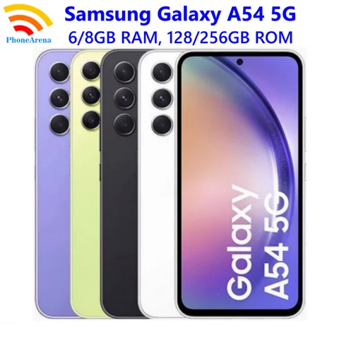 Samsung Galaxy A54 5G A546U1 A546E A546B A5460 6/8GB RAM 128GB/256GB ROM 6.4' AMOLED Octa Core Exynos NFC Mobile Phone